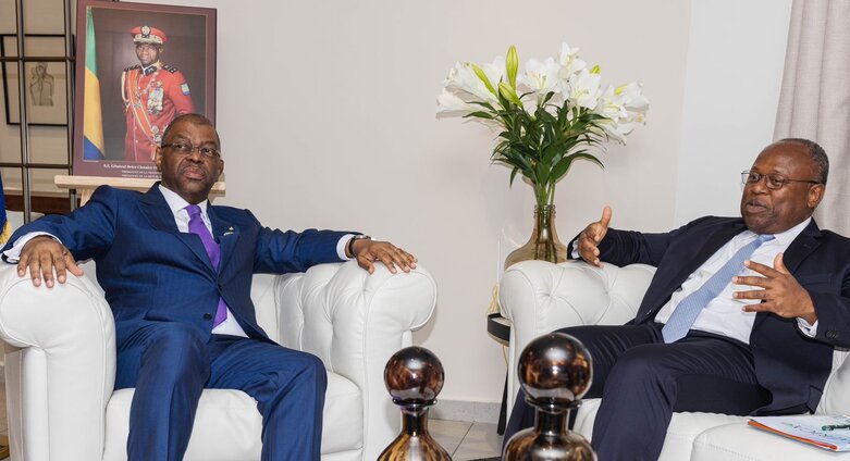 H.E Alexandre Barro Chambrier, the Vice Prime Minister of Gabon meets with Africa50 CEO