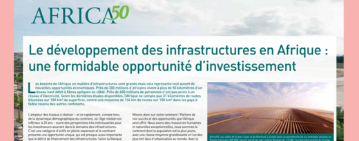 Financial Afrik: Le developpement des infrastructures en Afrique une formidable opportunite d'investissement