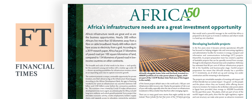 The Financial Times Special Report: Africa's infrastructure needs are a great investment opportunity