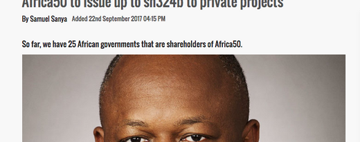 New Vision interview: Africa50 to issue up to sh324b to private projects