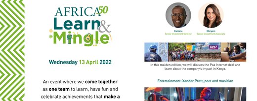 Learn & Mingle: Africa50 organizes Brown Bag session for staff