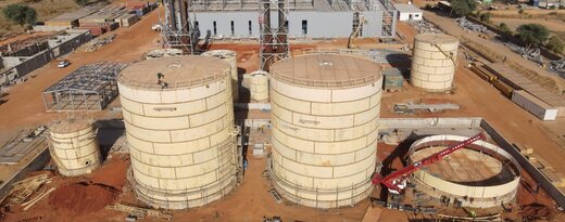 An aerial view of the Malicounda power plant construction site